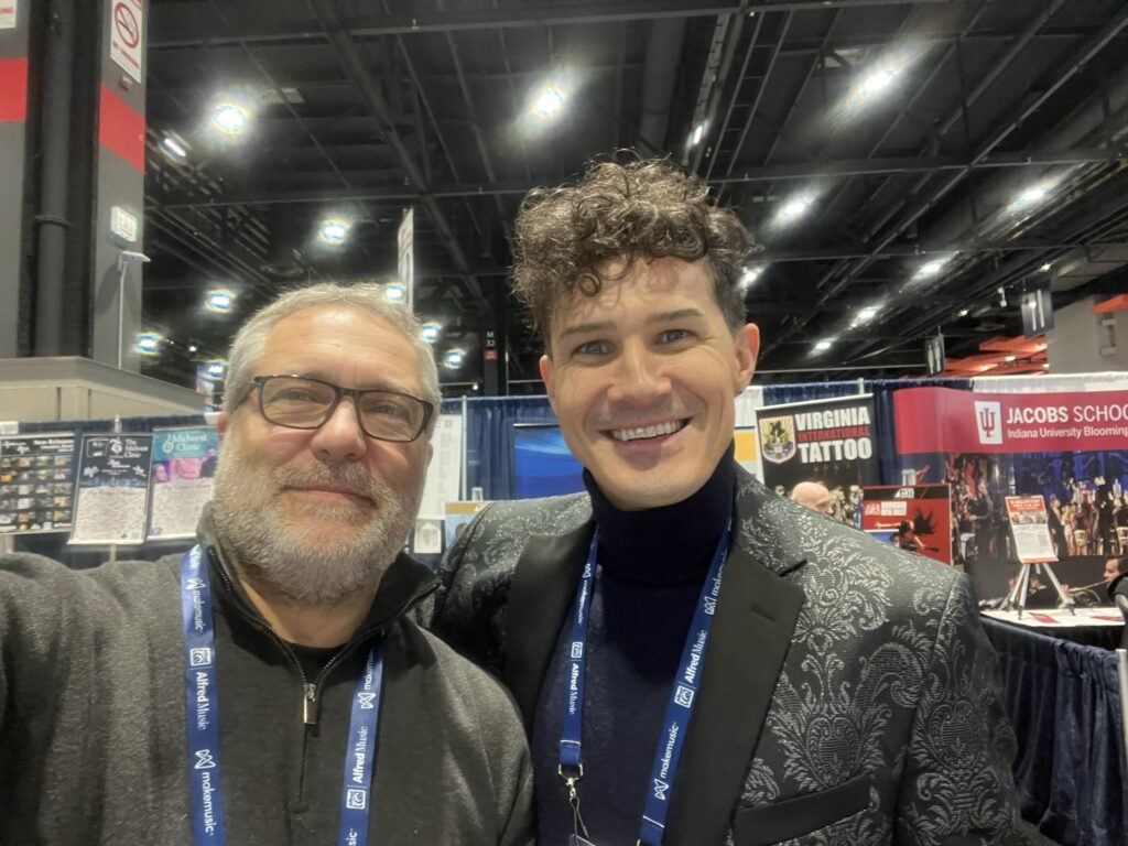 With Mathias Wehr, German composer, at Midwest Clinic in 2024