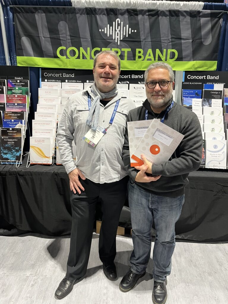 With my Blegian Publisher and friend Louis Martinus at Midwest Clinic in 2024