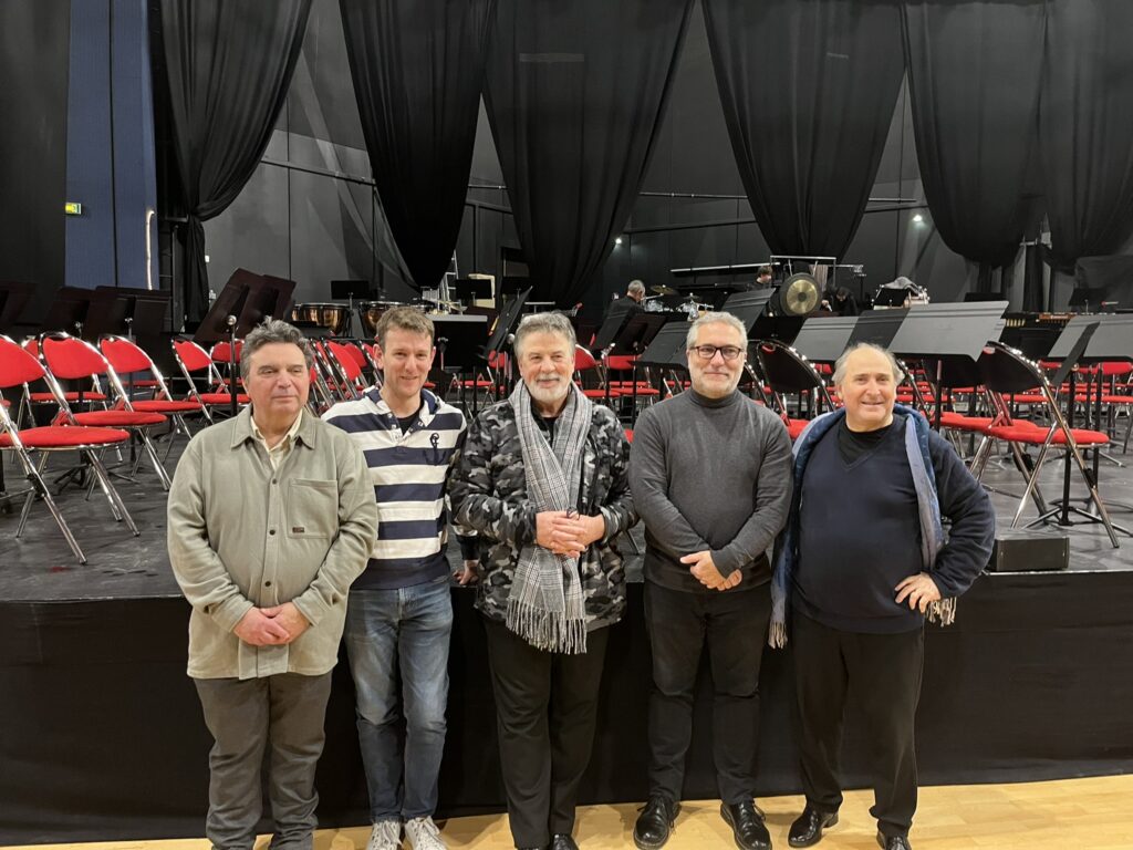 Avec Pierre Soufflet, Guillaume Riflet, Thierry Theuillon et Julien Grangeponte à l'occasion de la création de Héritages à Chinon